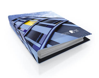 Presentation binders with printed inserts